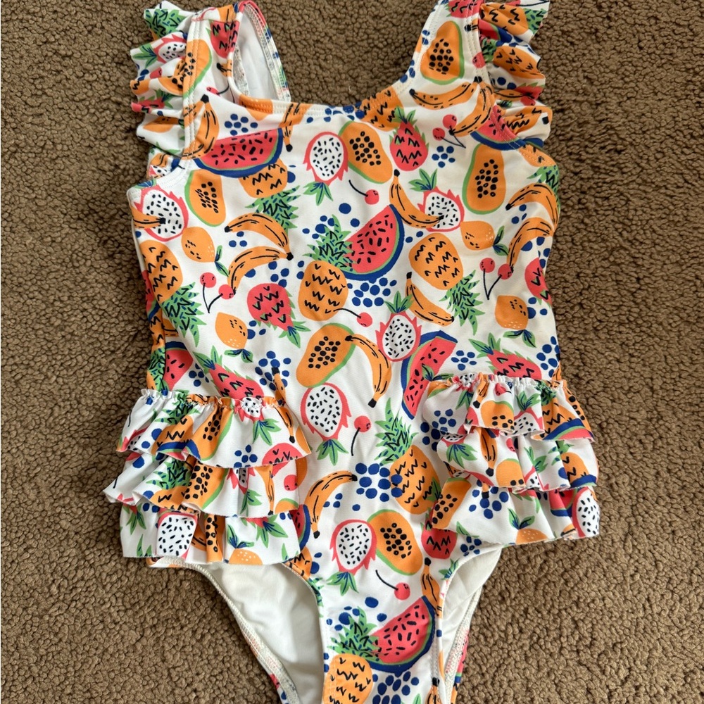 Fruit Print Kids Swimsuit